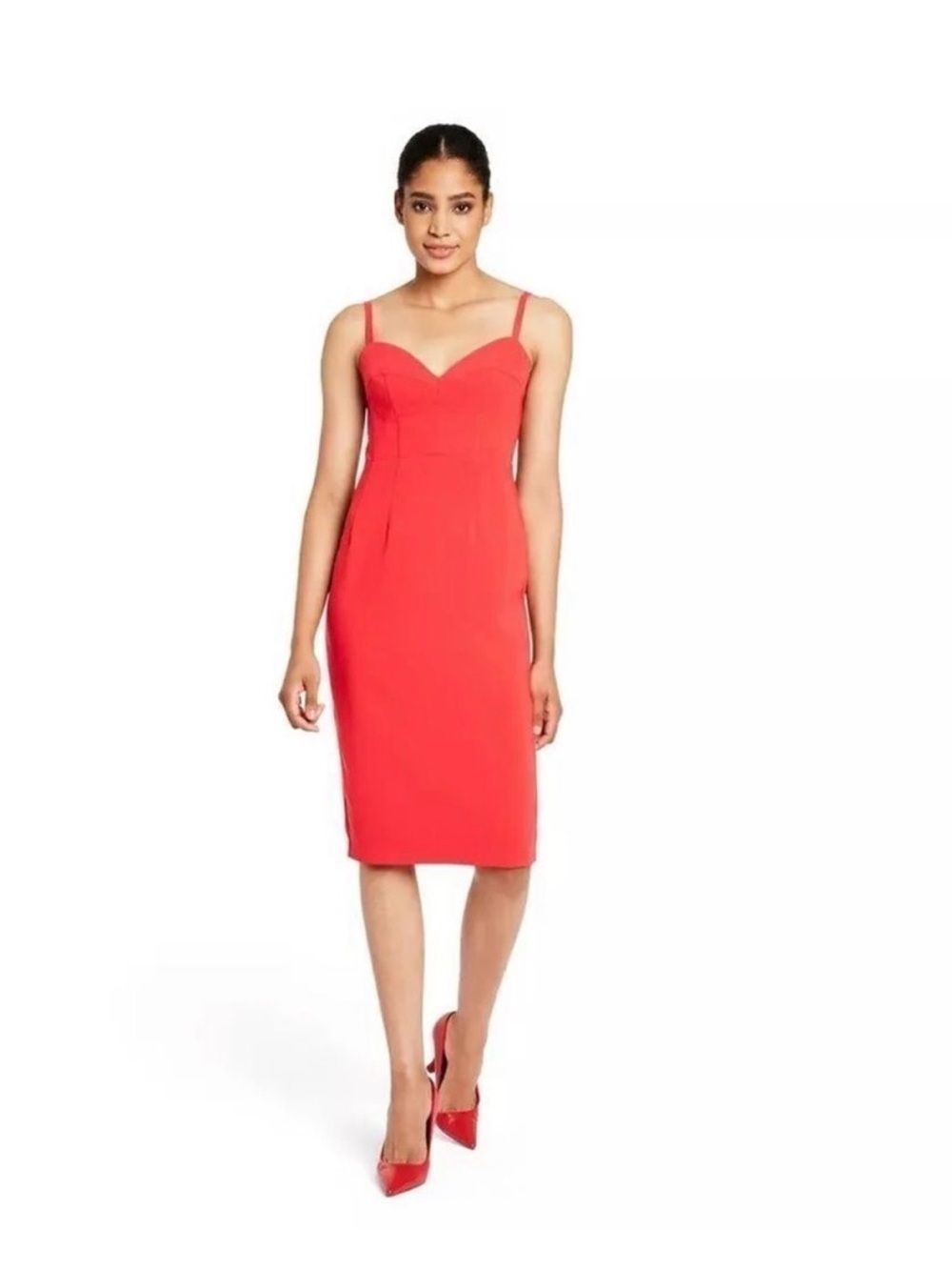 Sergio Hudson x Target Red Bustier Midi Dress NWT size XS